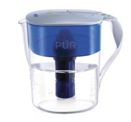 PUR water filter filtered and unfiltered water